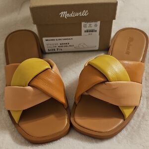 Madewell Jayna Multicolor Braided Slide Sandals Size 7.5